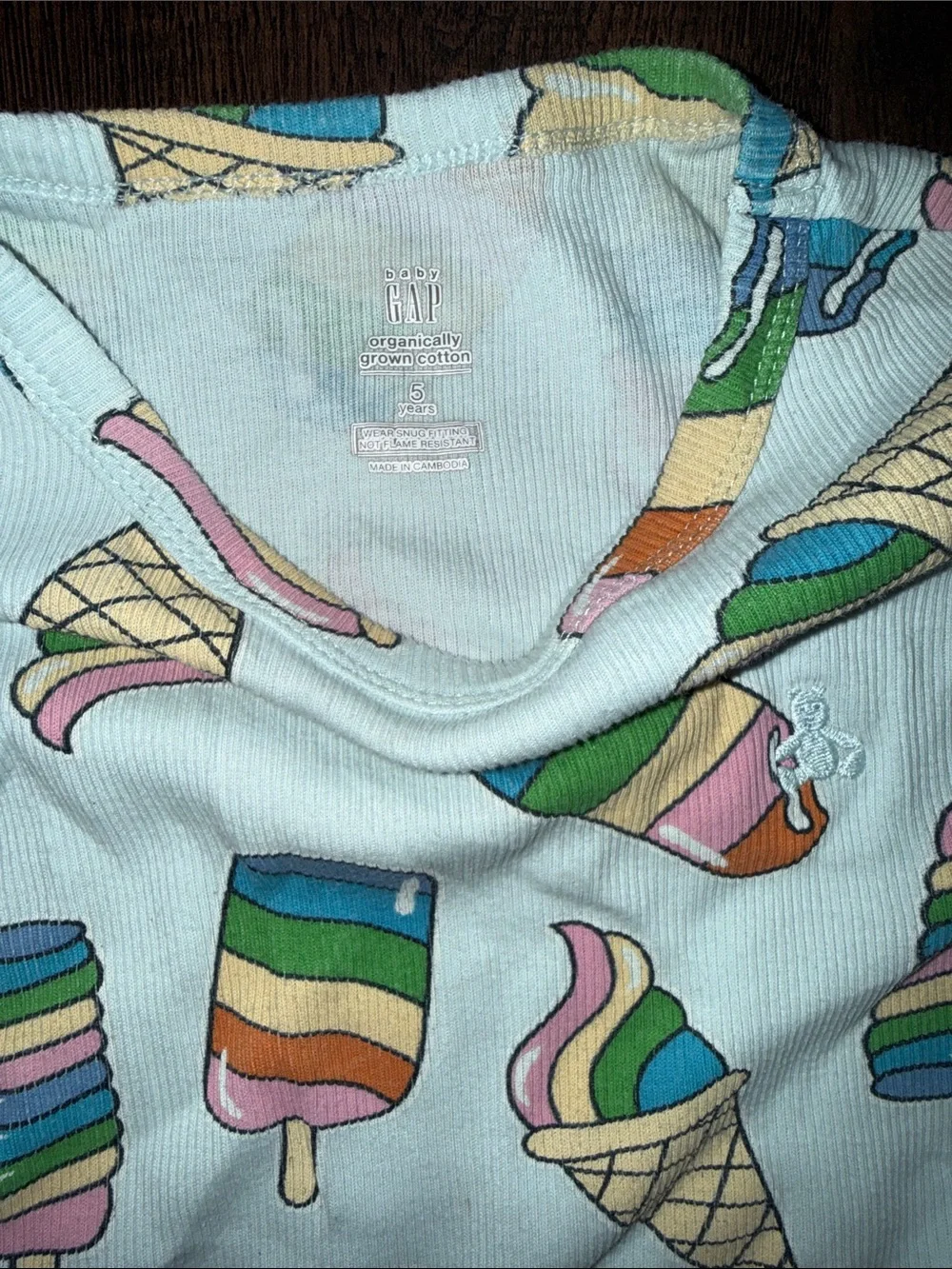GAP Kids Ice Cream & Popsicle Pajama Set - White with Multicolor Prints